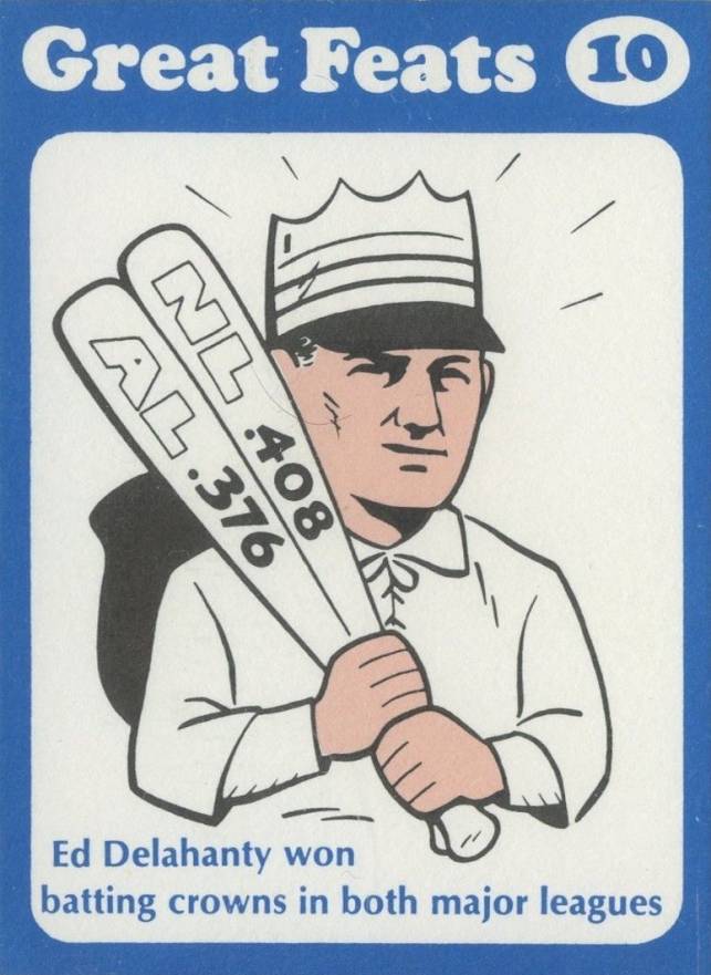 1972 Laughlin Great Feats Ed Delahanty #10 Baseball Card