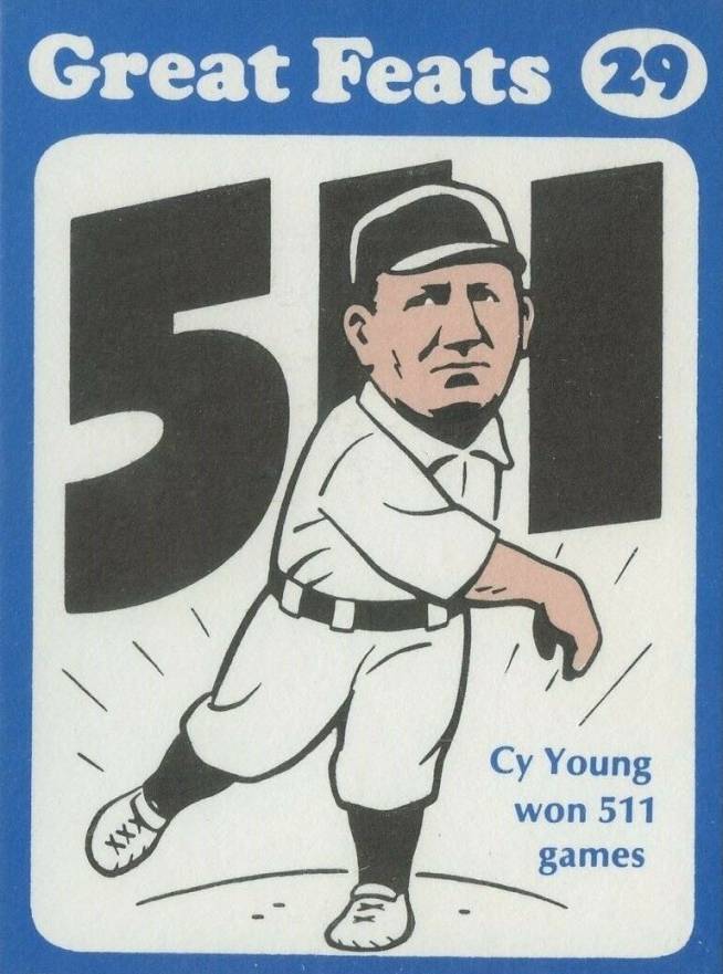 1972 Laughlin Great Feats Cy Young #29 Baseball Card