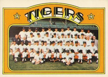 1972 O-Pee-Chee Tigers Team #487 Baseball Card