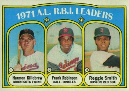 1972 Topps A.L. R.B.I. Leaders #88 Baseball Card