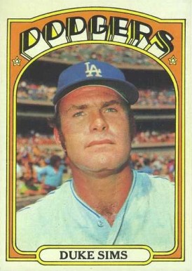 1972 Topps Duke Sims #63 Baseball Card
