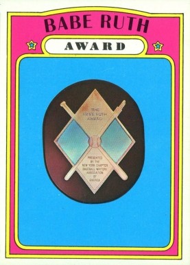 1972 Topps Babe Ruth Award #626 Baseball Card