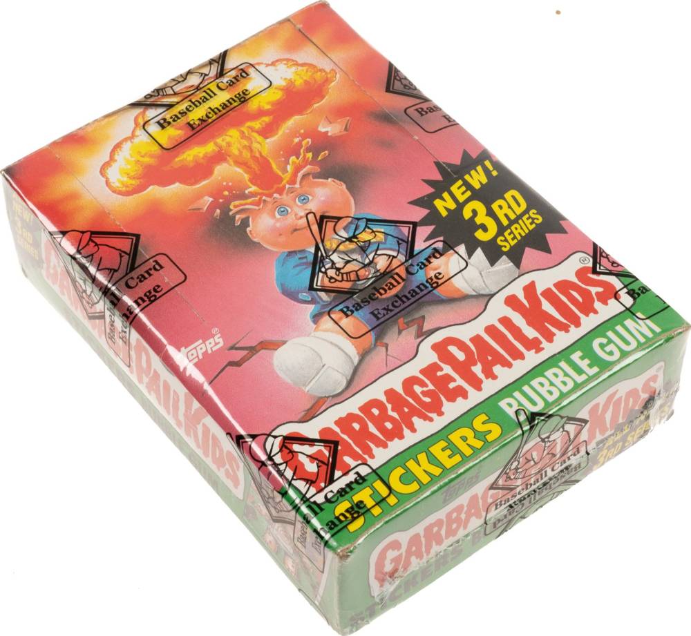 1986 Garbage Pail Kids Stickers Wax Pack Box #WPB-3 Non-Sports Card