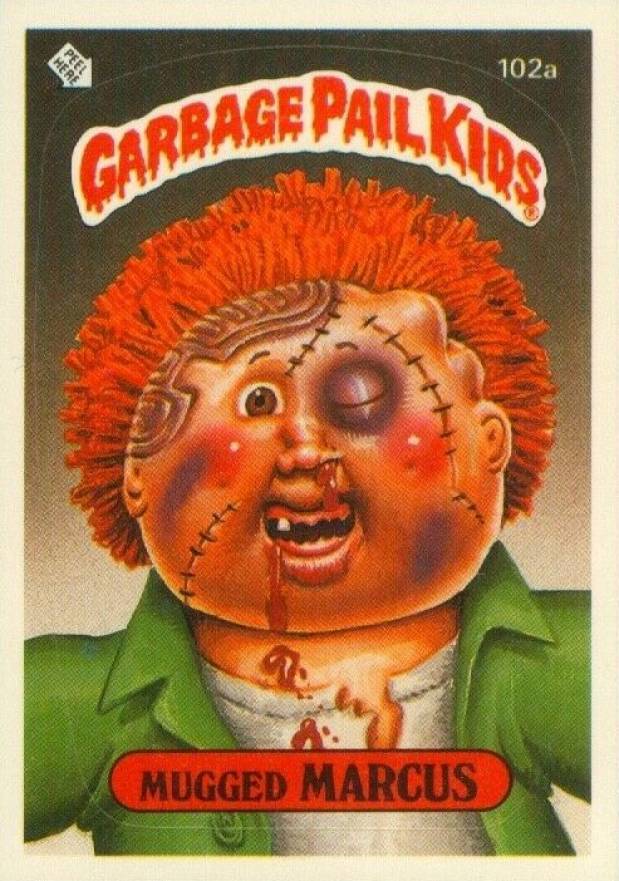 1986 Garbage Pail Kids Stickers Mugged Marcus #102a Non-Sports Card