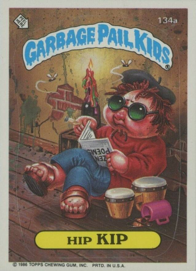 1986 Garbage Pail Kids Stickers Hip Kip #134a Non-Sports Card