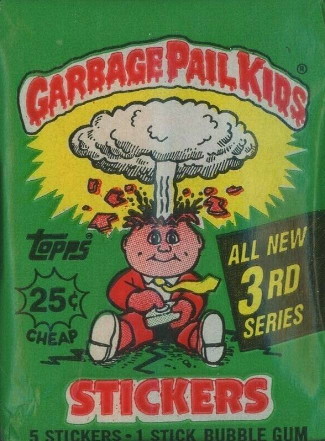 1986 Garbage Pail Kids Stickers Wax Pack #WP-3 Non-Sports Card