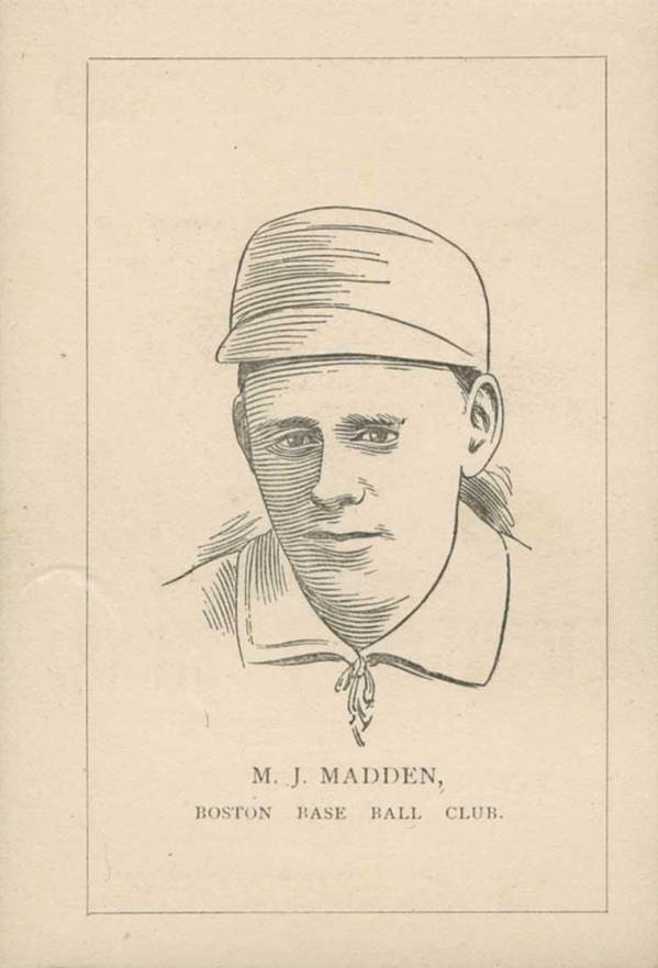 1889 Number 7 Cigars / Diamond S Cigars M.J. Madden # Baseball Card