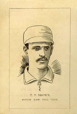 1889 Number 7 Cigars / Diamond S Cigars T.T. Brown # Baseball Card