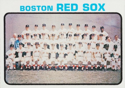 1973 Topps Boston Red Sox Team #596 Baseball Card
