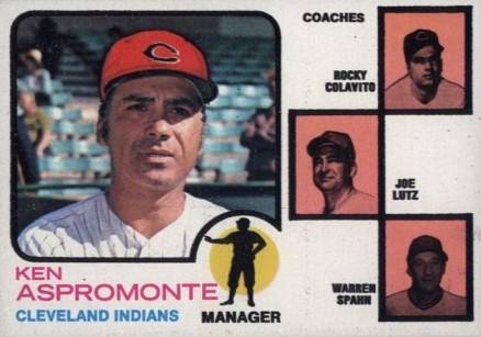 1973 Topps Indians Manager/Coaches #449p Baseball Card