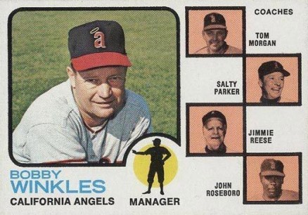 1973 Topps Angels Manager/Coaches #421o Baseball Card