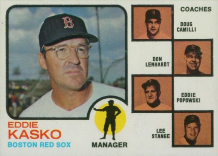 1973 Topps Red Sox Manager/Coaches #131a Baseball Card