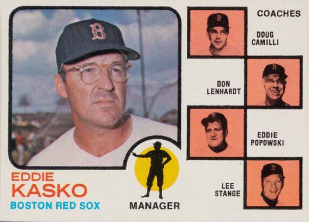 1973 Topps Red Sox Manager/Coaches #131o Baseball Card