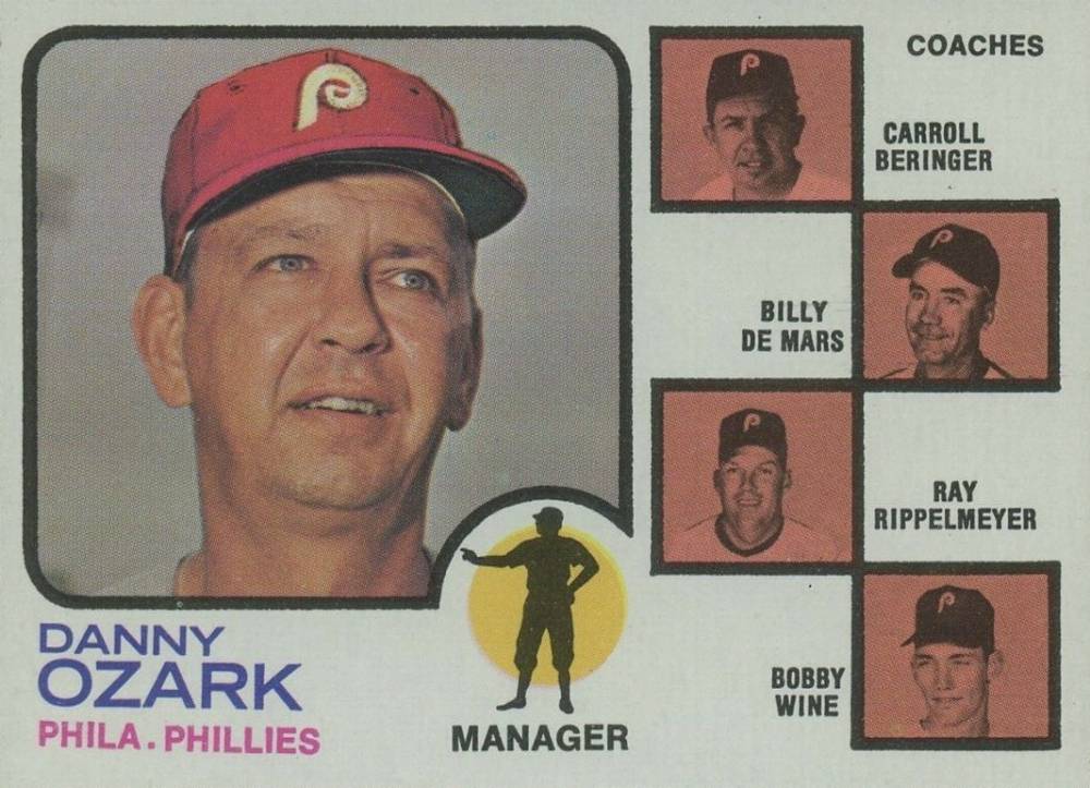 1973 Topps Phillies Manager/ Coaches #486d Baseball Card