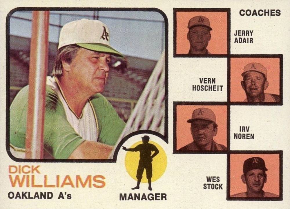 1973 Topps A's Manager/Coaches #179ear Baseball Card