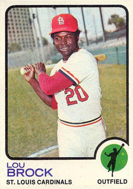 Lou Brock St Louis Cardinals 1964 Style Custom Baseball Art Card 