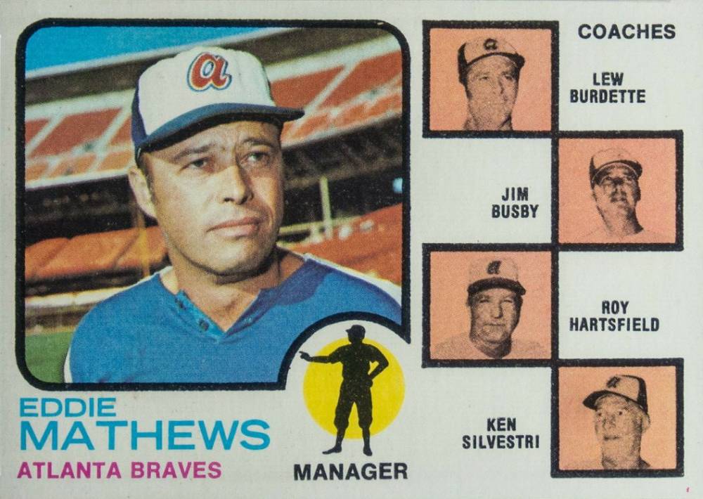 1973 Topps Braves Manager/Coaches #237n Baseball Card