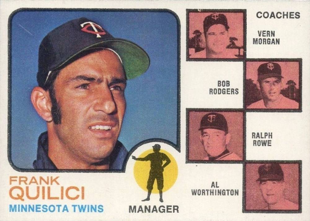 1973 Topps Twins Manager/Coaches #49n Baseball Card
