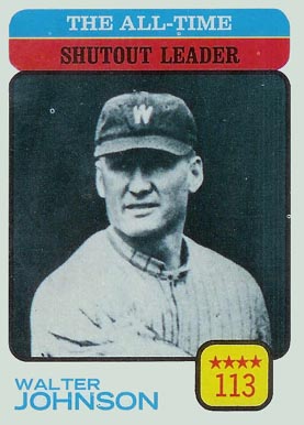 1973 Topps All Time Shutout Leader #476 Baseball Card