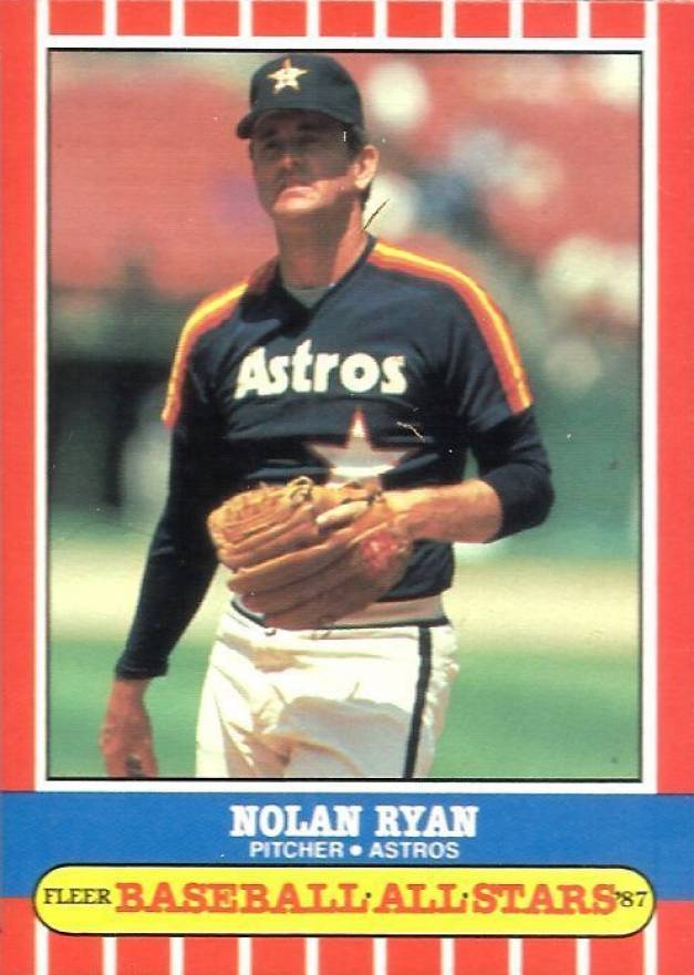 1987 Fleer Baseball All-Stars Nolan Ryan #38 Baseball Card