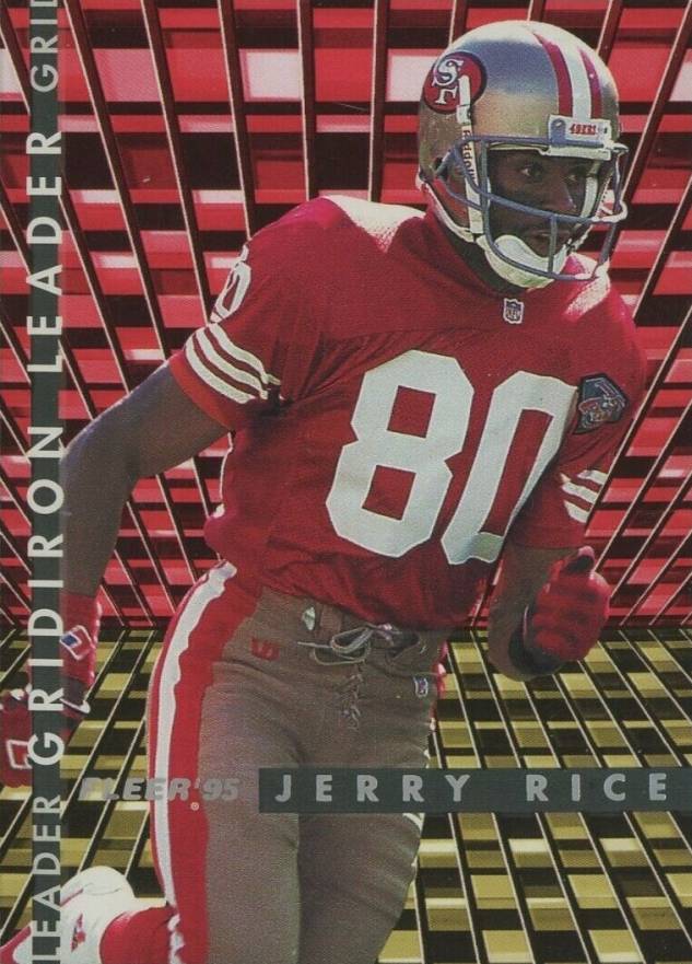 1995 Fleer Gridiron Leaders Jerry Rice #4 Football Card