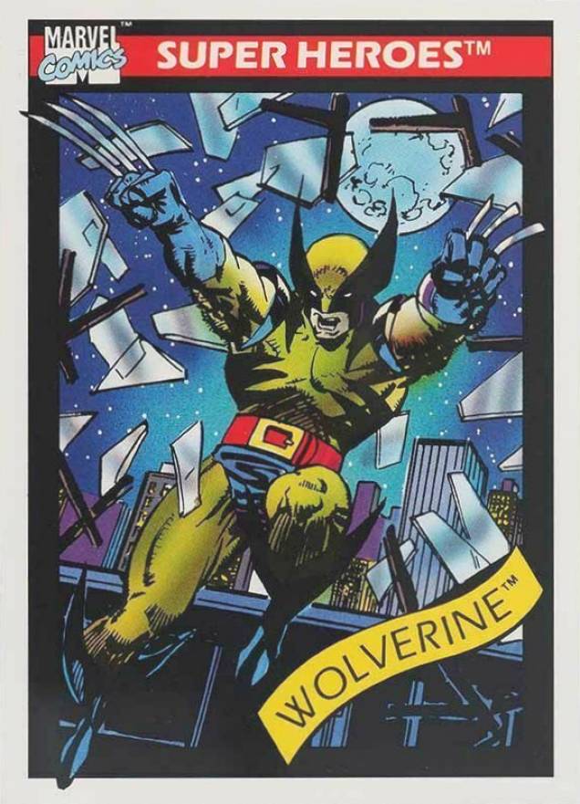 1992 Wolverine Trading Cards in Topload Card Holder #7 Logan 