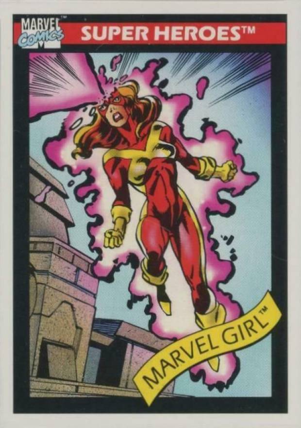 1990 Marvel Universe Marvel Girl #9 Non-Sports Card