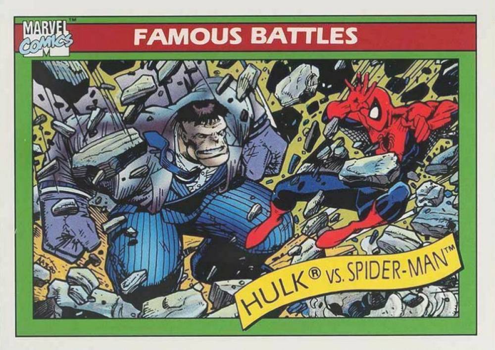 1990 Marvel Universe The Hulk vs. Spider-Man #114 Non-Sports Card
