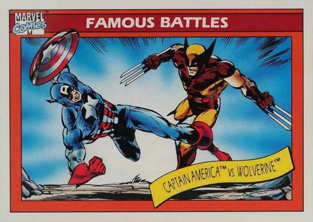 1990 Marvel Universe Captain America vs. Wolverine #115 Non-Sports Card