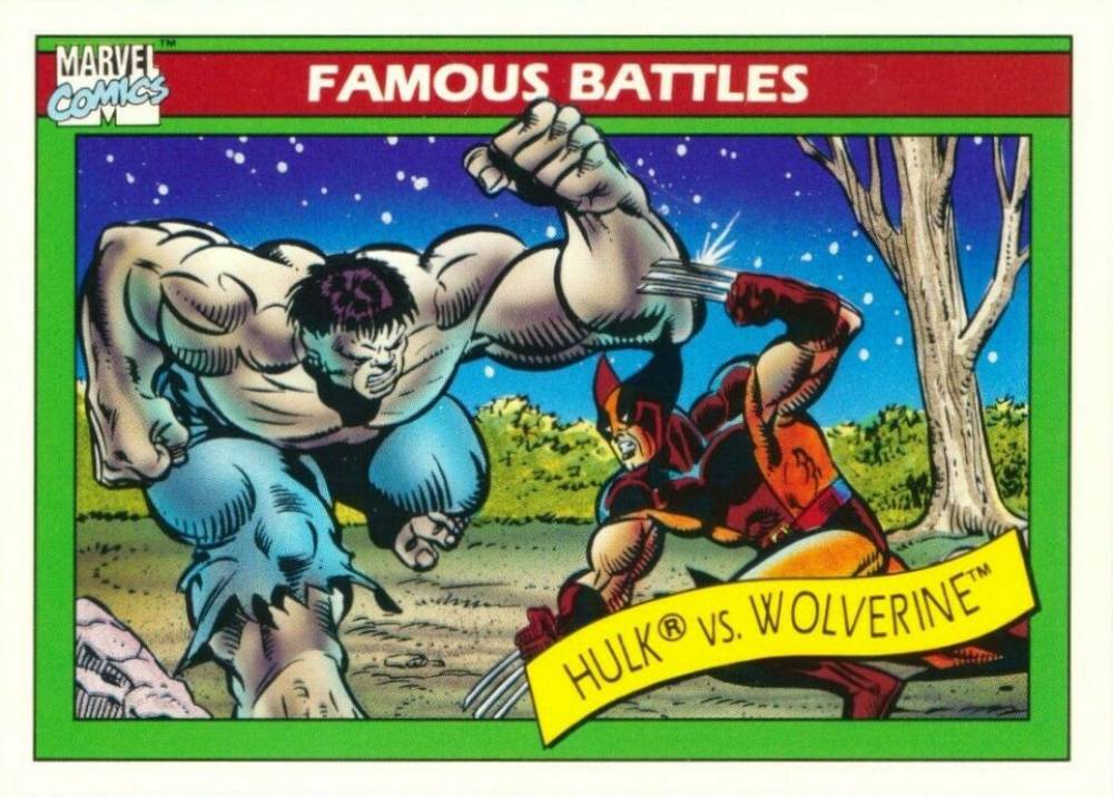 1990 Marvel Universe The Hulk vs. Wolverine #113 Non-Sports Card