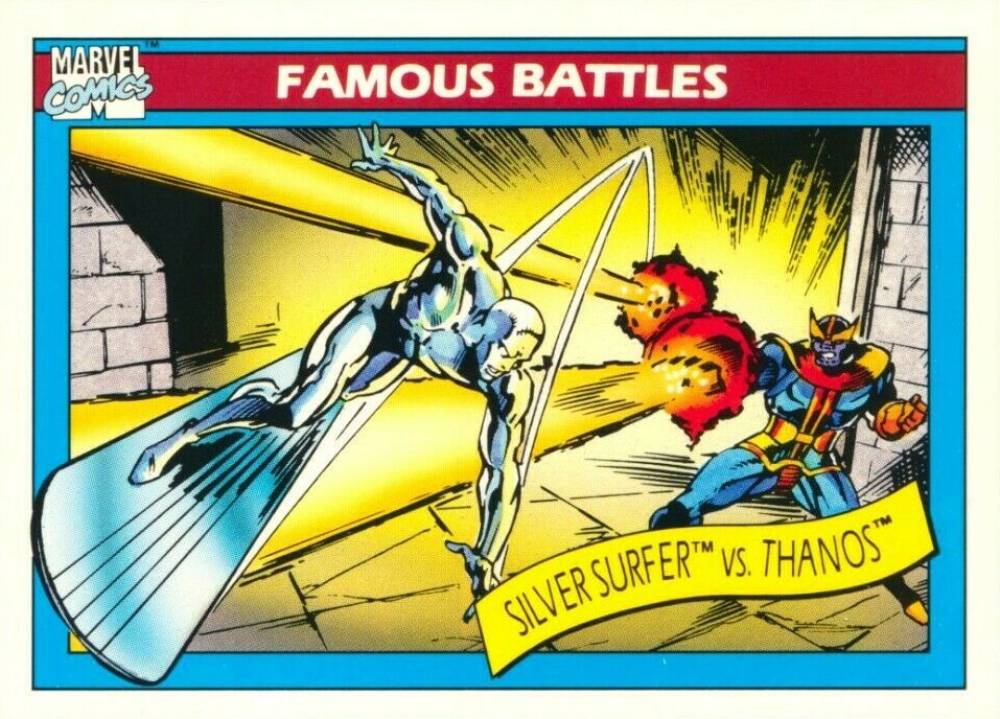 1990 Marvel Universe Silver Surfer vs. Thanos #116 Non-Sports Card