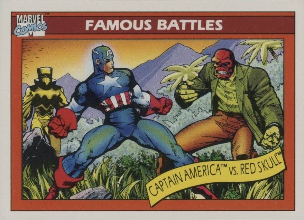 1990 Marvel Universe Captain America vs Red Skull #97 Non-Sports Card