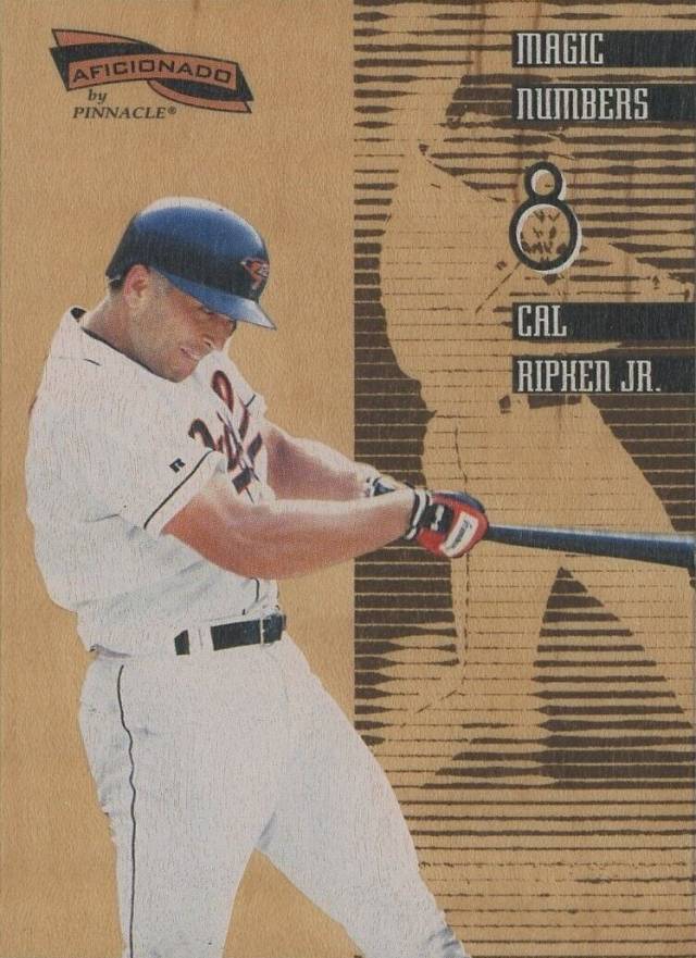 1996 Pinnacle/Aficionado Magic Numbers Cal Ripken Jr. #8 Baseball Card