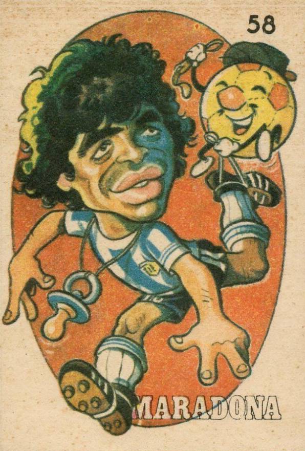 1979 Crack Super Futbol Diego Maradona #58 Soccer Card