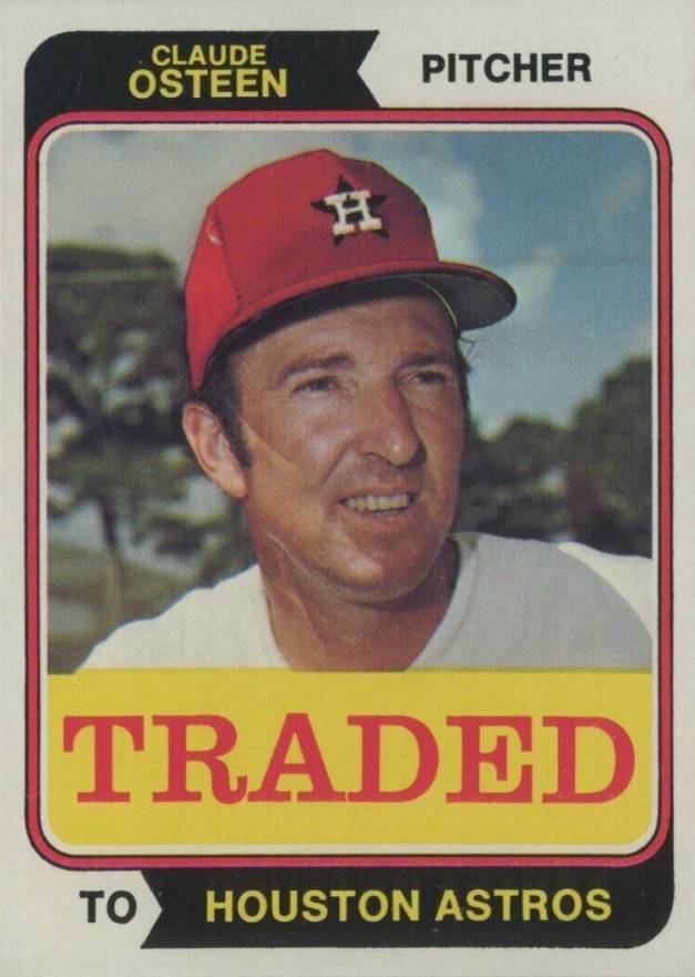 1974 Topps Traded Claude Osteen #42T Baseball Card