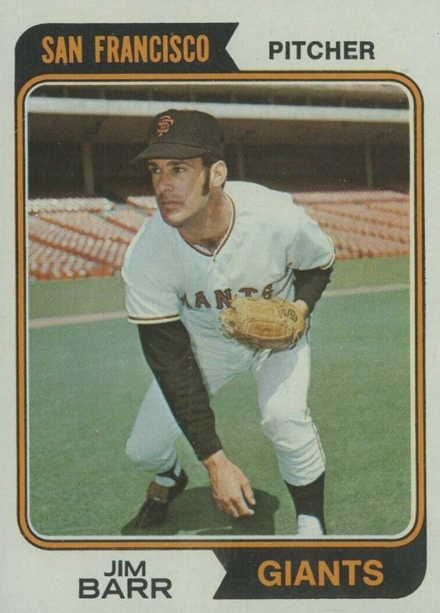 1974 Topps Jim Barr #233 Baseball Card