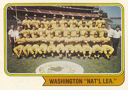 1974 Topps Washington Nat'l Team #226w Baseball Card