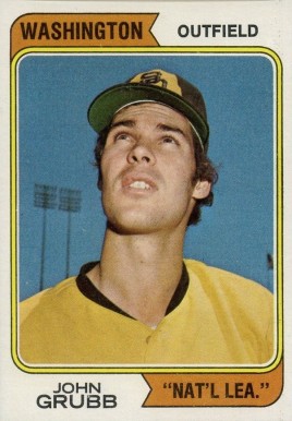 1974 Topps John Grubb #32w Baseball Card