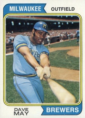 1974 Topps Dave May #12 Baseball Card