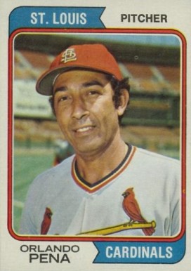 1974 Topps Orlando Pena #393 Baseball Card