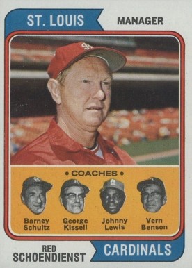 1974 Topps Cardinal Mgr./Coaches #236 Baseball Card