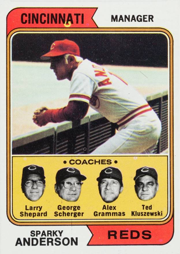 1974 Topps Reds Manager/Coaches #326 Baseball Card
