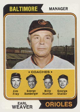 1974 Topps Orioles Mgr./Coaches #306 Baseball Card