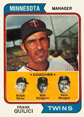 1974 Topps Twins Mgr./Coaches #447 Baseball Card