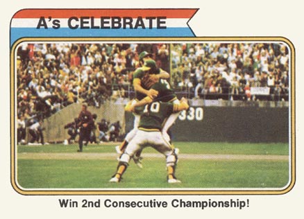1974 Topps A's Celebrate #479 Baseball Card