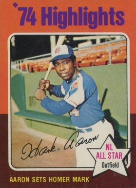 1975 O-Pee-Chee Hank Aaron #1 Baseball Card