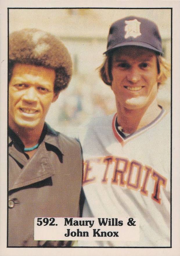 1975 SSPC John Knox & Maury Wills #592 Baseball Card
