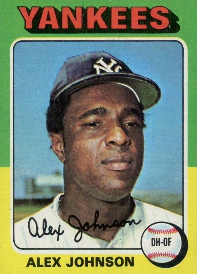 1975 Topps Mini Alex Johnson #534 Baseball Card
