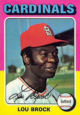 1975 Topps Mini Lou Brock #540 Baseball Card