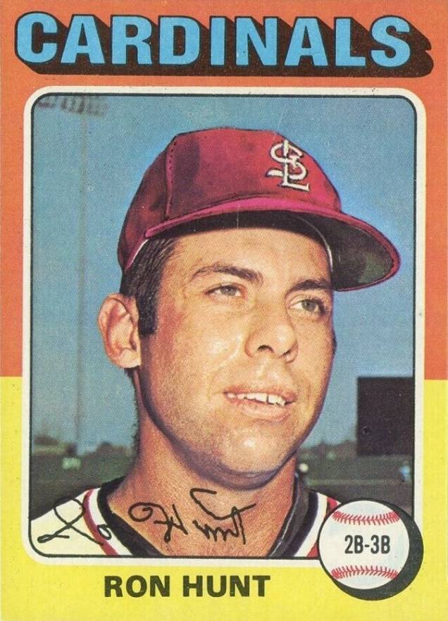 1975 Topps Mini Ron Hunt #610 Baseball Card
